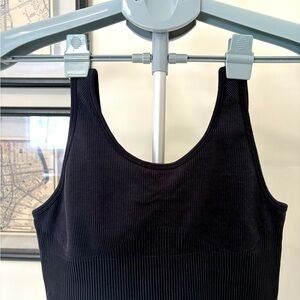 JoyLab Black Ribbed Sports Bra, Size Small